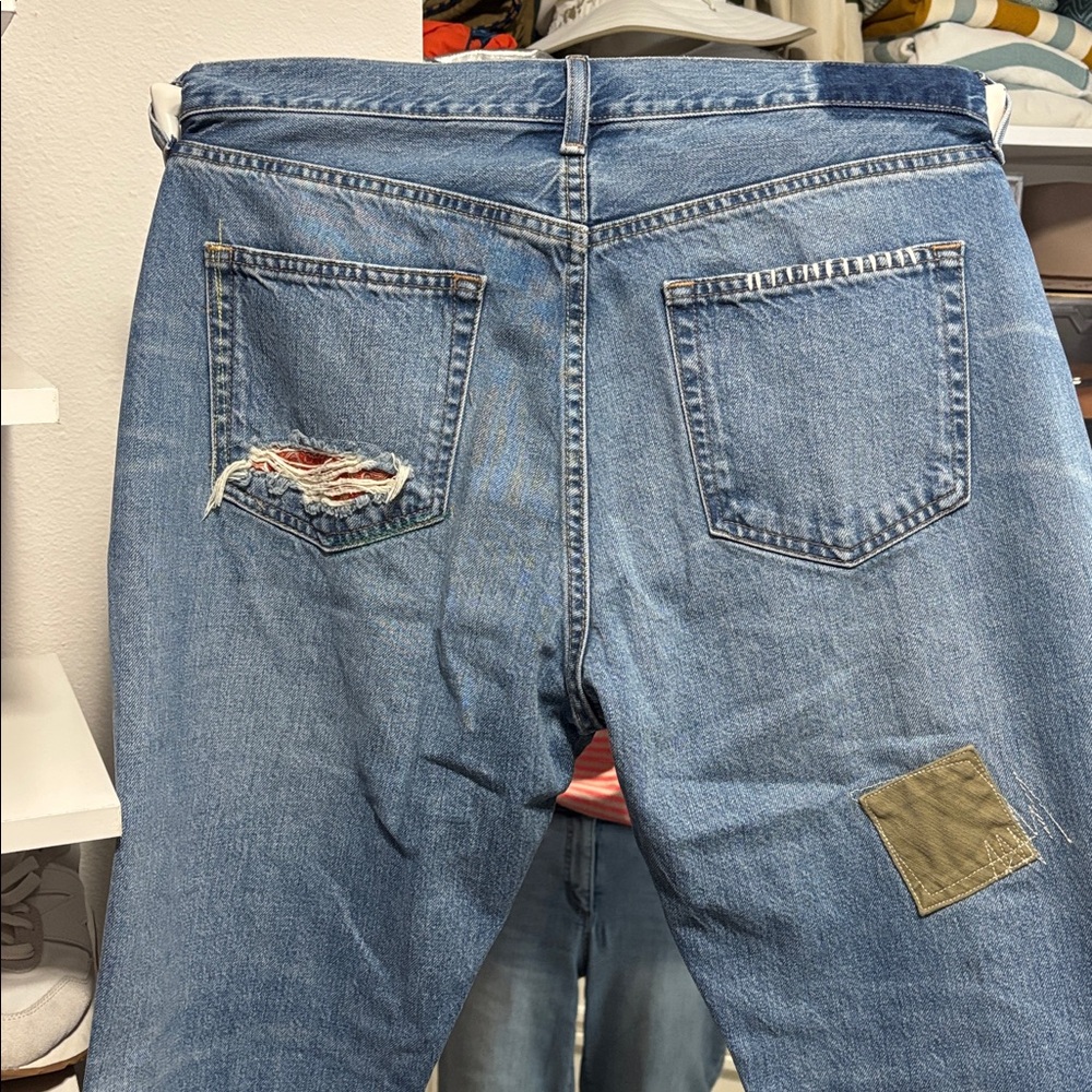 POLO Ralph Lauren patchwork boyfriend slim fit sz 30 EUC - Picture 8 of 9